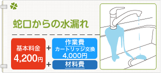 蛇口から水漏れ