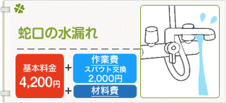 蛇口の水漏れ
